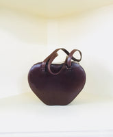 1950s Heart-Shaped Leather Box Purse by Rosenfeld