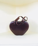 1950s Heart-Shaped Leather Box Purse by Rosenfeld