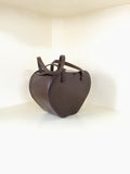 1950s Heart-Shaped Leather Box Purse by Rosenfeld