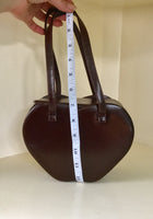 1950s Heart-Shaped Leather Box Purse by Rosenfeld