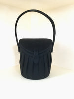 1940s Black Felt Bucket Purse