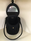 1940s Black Felt Bucket Purse