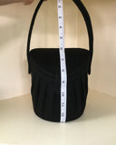 1940s Black Felt Bucket Purse