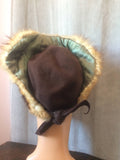 1940s Fur and Brown Felt Hat