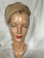 1950s Blonde Mink Pillbox