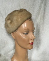 1950s Blonde Mink Pillbox