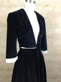 1940s Velvet Skirt and Bolero Set