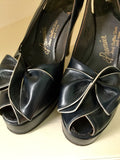 1940s Navy Peeptoe Platforms