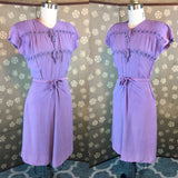 1940s Lilac Bows Dress