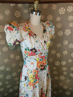 1930s Cotton Floral Gown