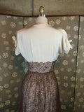 1940s Lace Overlay Dress