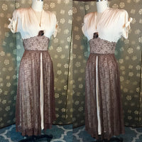 1940s Lace Overlay Dress