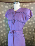 1940s Lilac Bows Dress