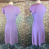 1940s Lilac Bows Dress