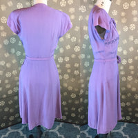 1940s Lilac Bows Dress