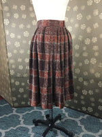 1950s Boucle Plaid Skirt