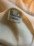 1950s Doris Dodson Linen Dress with Cross-stiching