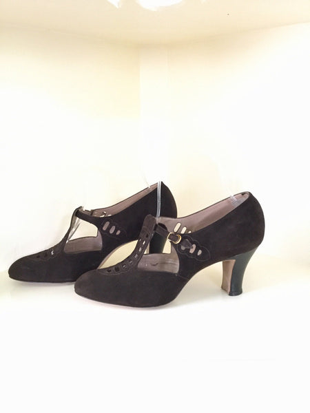 1930s Deadstock T-Strap Pumps by Peacock