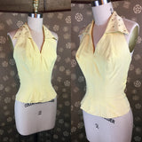 1950s Halter Top with Bejeweled Collar