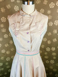 1950s Juniors Pastel Ric Rac Dress Set